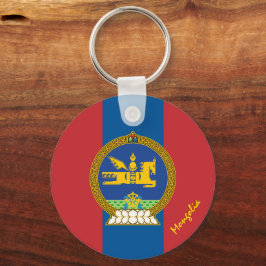Patriotiska mongoliska Flagga och mongoliska resor Nyckelring