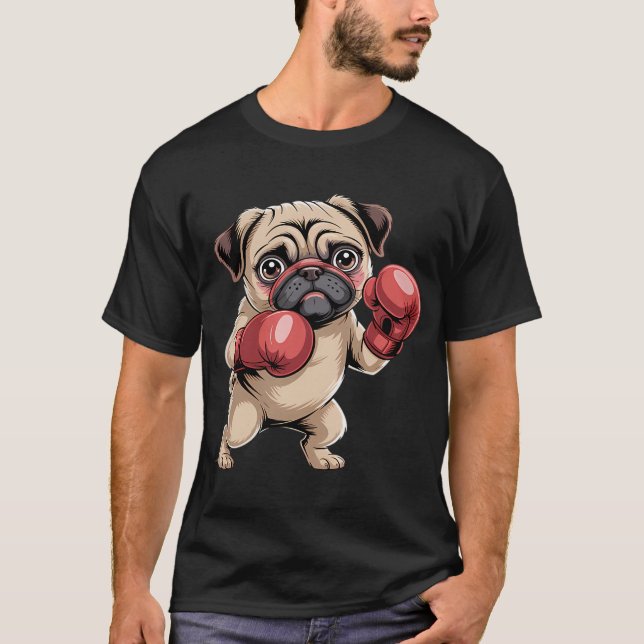Patriotiska Mopsar Förena! T Shirt (Framsida)