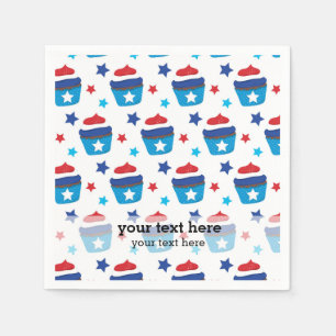 Patriotiska Muffinsar Pappersservett