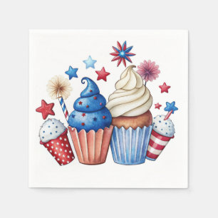 Patriotiska muffinsar pappersservett