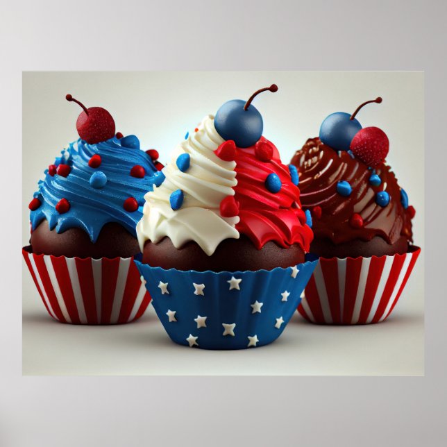 Patriotiska Muffinsar Poster (Framsidan)