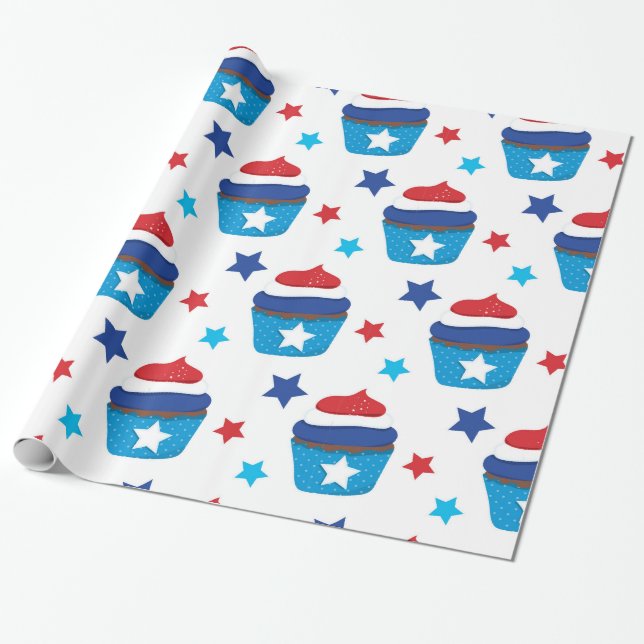Patriotiska Muffinsar Presentpapper (Utrullad)