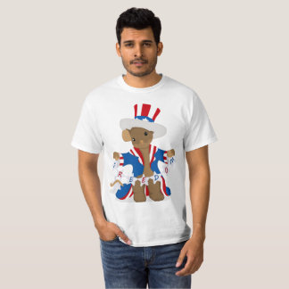 Patriotiska muskärlekar som firar Juli 4th frihet Tee Shirt