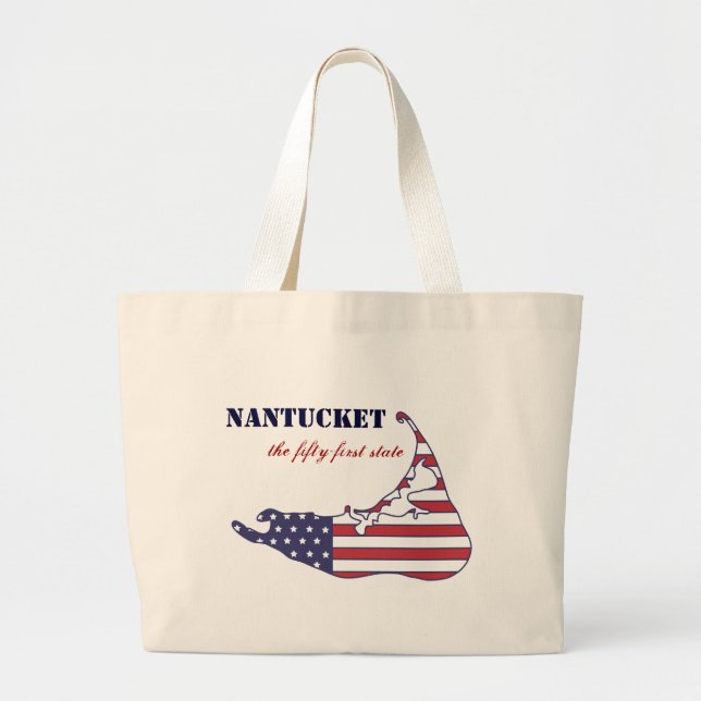 Patriotiska Nantucket, det 51st statligt av Jumbo Tygkasse (Framsidan)