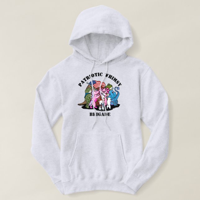 Patriotiska Nyckfullhetsbrigaden Hoodie (Design framsida)