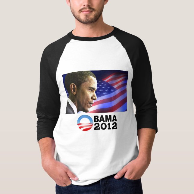 (Patriotiska) Obama 2012, T-shirt (Framsida)