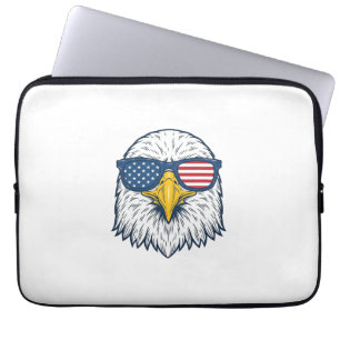 Patriotiska örn solglasögon Vintage Vector Design_ Laptop Fodral
