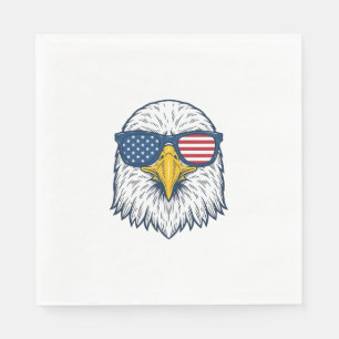 Patriotiska örn solglasögon Vintage Vector Design_ Pappersservett