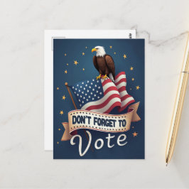 Patriotiska Örnflaggvotering Vykort