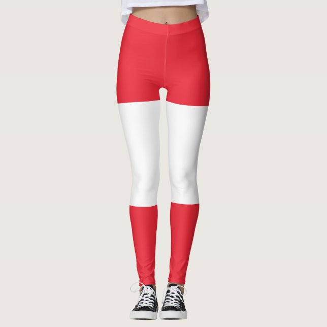 Patriotiska österrikiska flaggleggings leggings (Framsida)