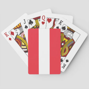 Patriotiska österrikiska flaggspelkort casinokort