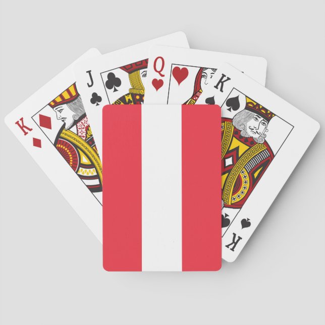 Patriotiska österrikiska flaggspelkort casinokort (Baksidan)