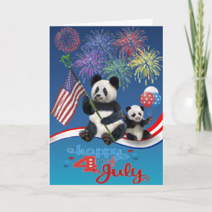 Patriotiska Pandas Kort