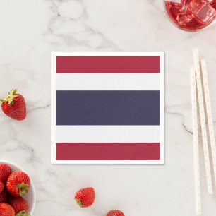 Patriotiska pappersservetter med Thailand flagga