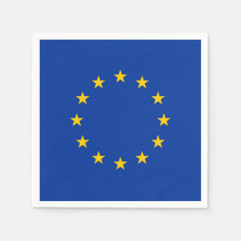 Patriotiska pappra blöjor med EU-flagga Pappersservett