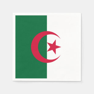 Patriotiska pappra blöjor med flagga Algeriet Pappersservett