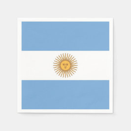 Patriotiska pappra blöjor med flagga av Argentina Pappersservett