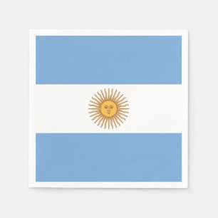 Patriotiska pappra blöjor med flagga av Argentina Pappersservett