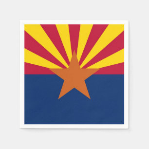Patriotiska pappra blöjor med flagga av Arizona, U Pappersservett