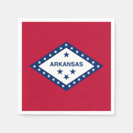 Patriotiska pappra blöjor med flagga av Arkansas,  Pappersservett