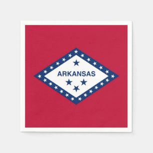 Patriotiska pappra blöjor med flagga av Arkansas, Pappersservett
