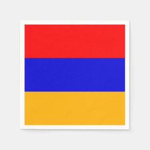 Patriotiska pappra blöjor med flagga av Armenien Pappersservett