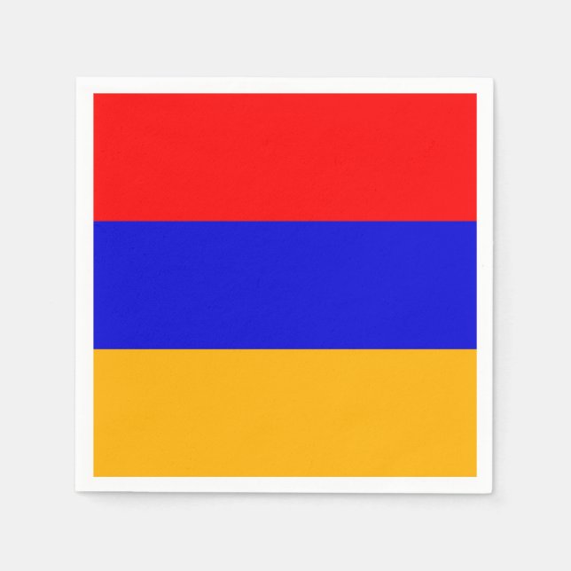Patriotiska pappra blöjor med flagga av Armenien Pappersservett (Framsidan)