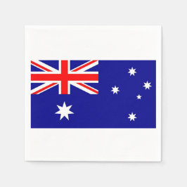 Patriotiska pappra blöjor med flagga av Australien Pappersservett