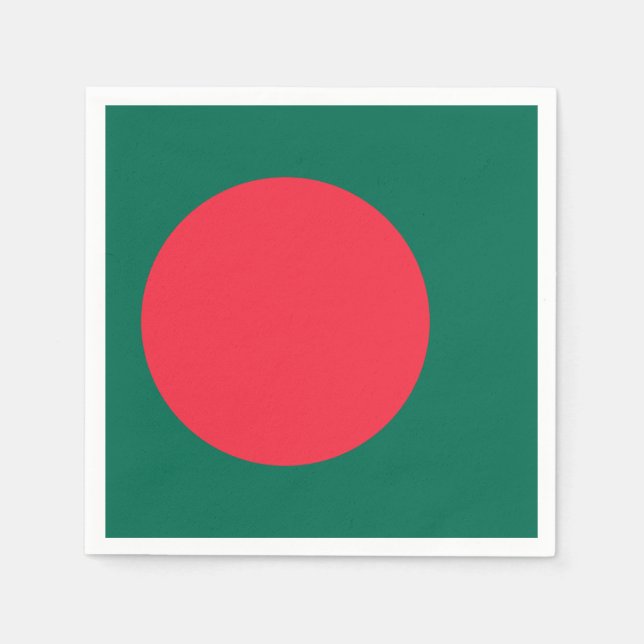 Patriotiska pappra blöjor med flagga av Bangladesh Pappersservett (Framsidan)