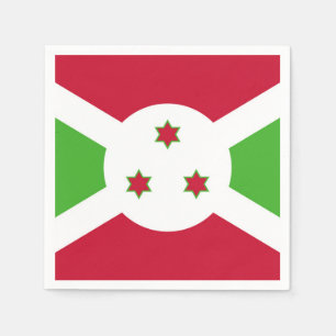 Patriotiska pappra blöjor med flagga av Burundi Pappersservett
