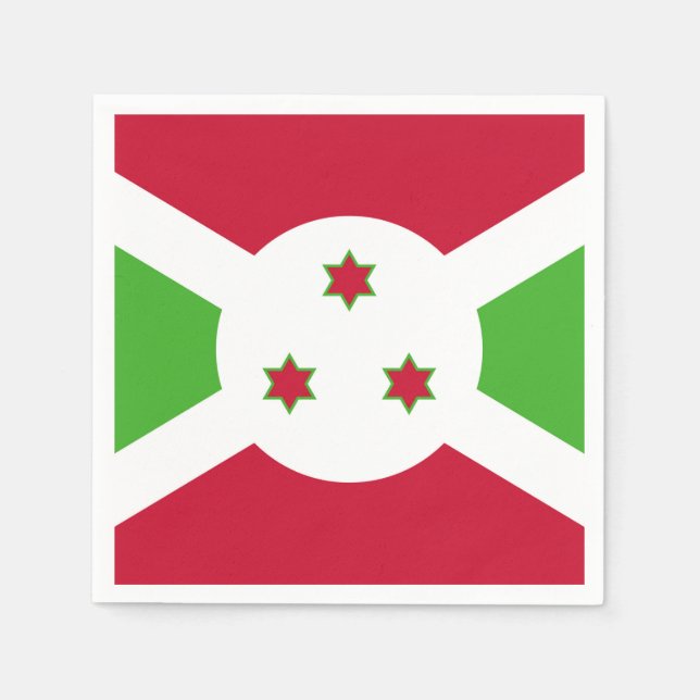 Patriotiska pappra blöjor med flagga av Burundi Pappersservett (Framsidan)