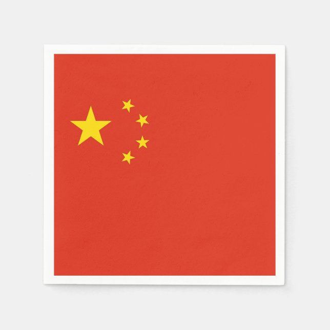 Patriotiska pappra blöjor med flagga av China Pappersservett (Framsidan)
