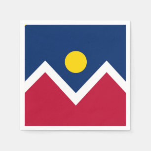 Patriotiska pappra blöjor med flagga av Denver Pappersservett