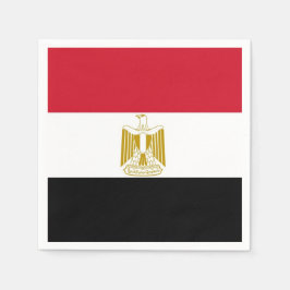 Patriotiska pappra blöjor med flagga av Egypten Pappersservett