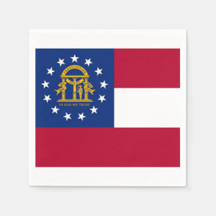 Patriotiska pappra blöjor med flagga av Georgien Pappersservett