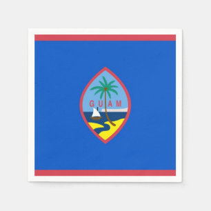 Patriotiska pappra blöjor med flagga av Guam Pappersservett