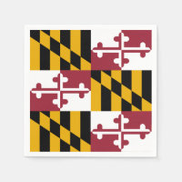 Patriotiska pappra blöjor med flagga av Maryland