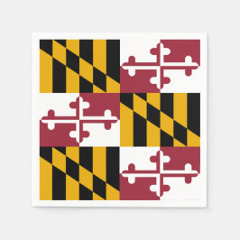 Patriotiska pappra blöjor med flagga av Maryland Pappersservett