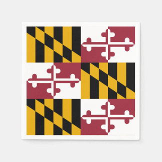 Patriotiska pappra blöjor med flagga av Maryland Pappersservett