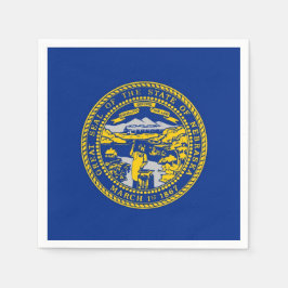 Patriotiska pappra blöjor med flagga av Nebraska Pappersservett