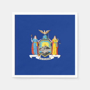 Patriotiska pappra blöjor med flagga av New York Pappersservett