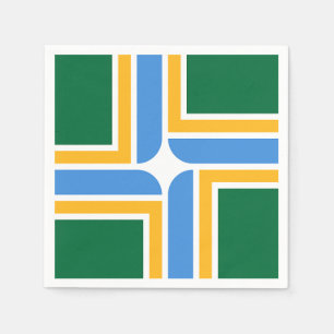 Patriotiska pappra blöjor med flagga av Portland Pappersservett