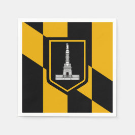 Patriotiska pappra blöjor med flagga Baltimore Pappersservett