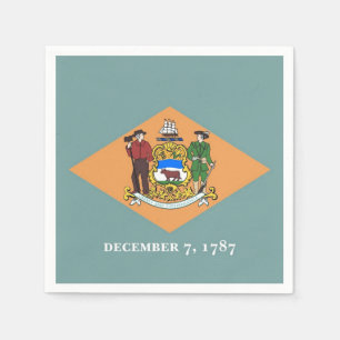 Patriotiska pappra blöjor med flagga Delaware Pappersservett