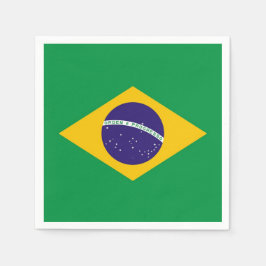 Patriotiska pappra blöjor med flagga från Brasilie Pappersservett