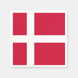 Patriotiska pappra blöjor med flagga från Danmark Pappersservett