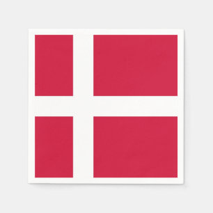 Patriotiska pappra blöjor med flagga från Danmark Pappersservett