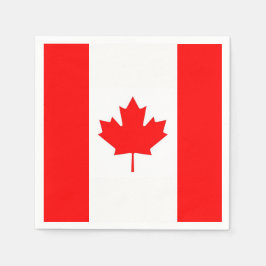 Patriotiska pappra blöjor med flagga från Kanada Pappersservett