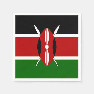 Patriotiska pappra blöjor med flagga från Kenya Pappersservett