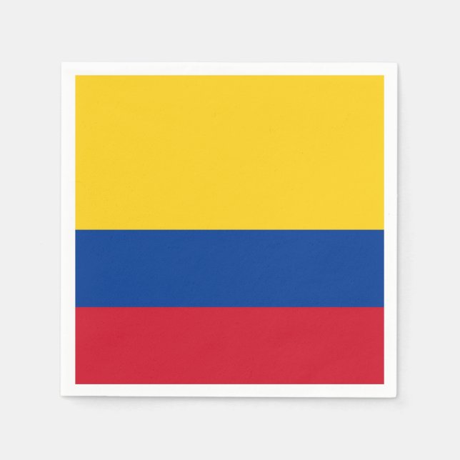 Patriotiska pappra blöjor med flagga i Colombia Pappersservett (Framsidan)
